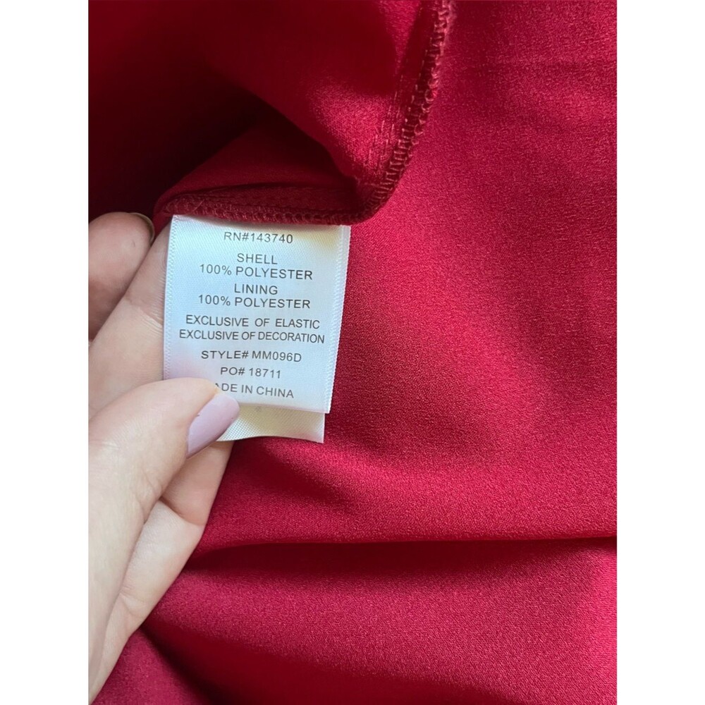 Tuckernuck Hyacinth House Red Feathered Reina Midi Dress Size XL - Picture 6 of 6